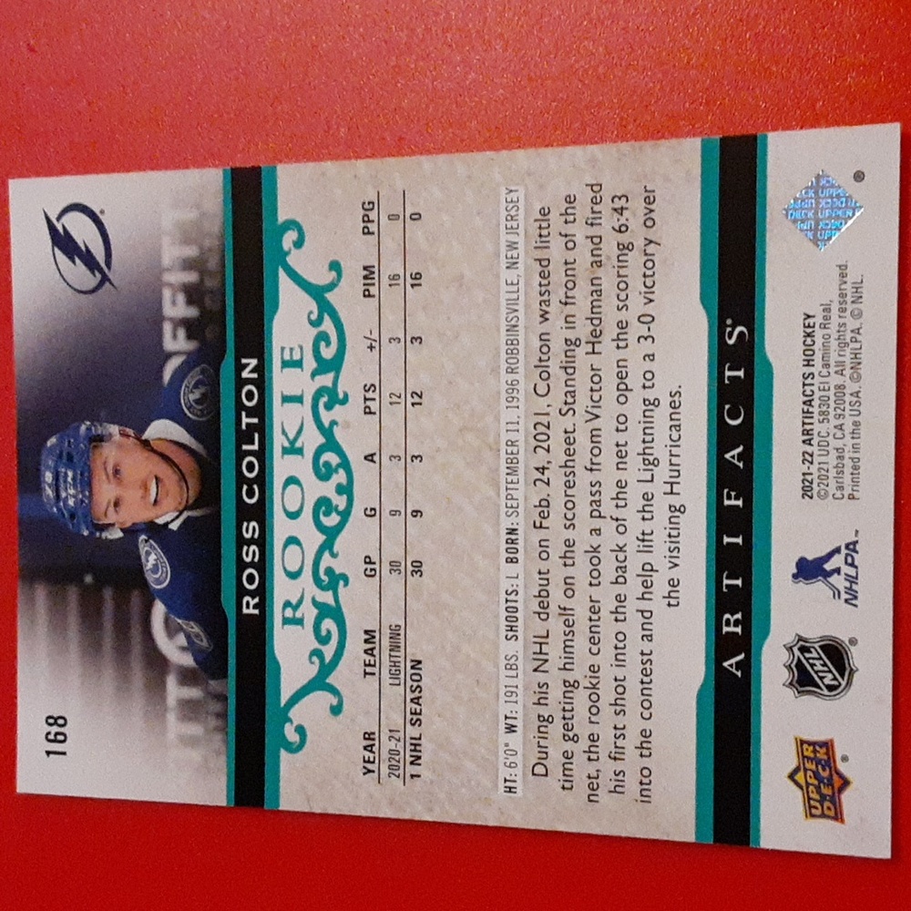 Ross Colton Lightning Parallel Rookie Card - Picture 2 of 4